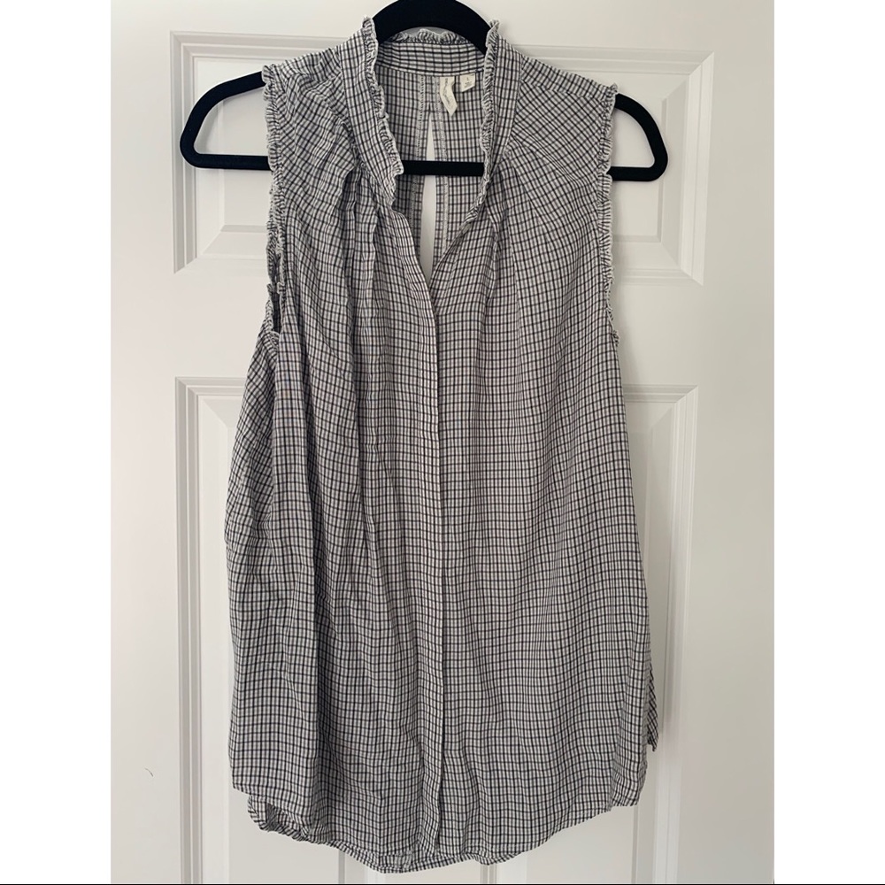Treasure and Bond ruffle front sleeveless top